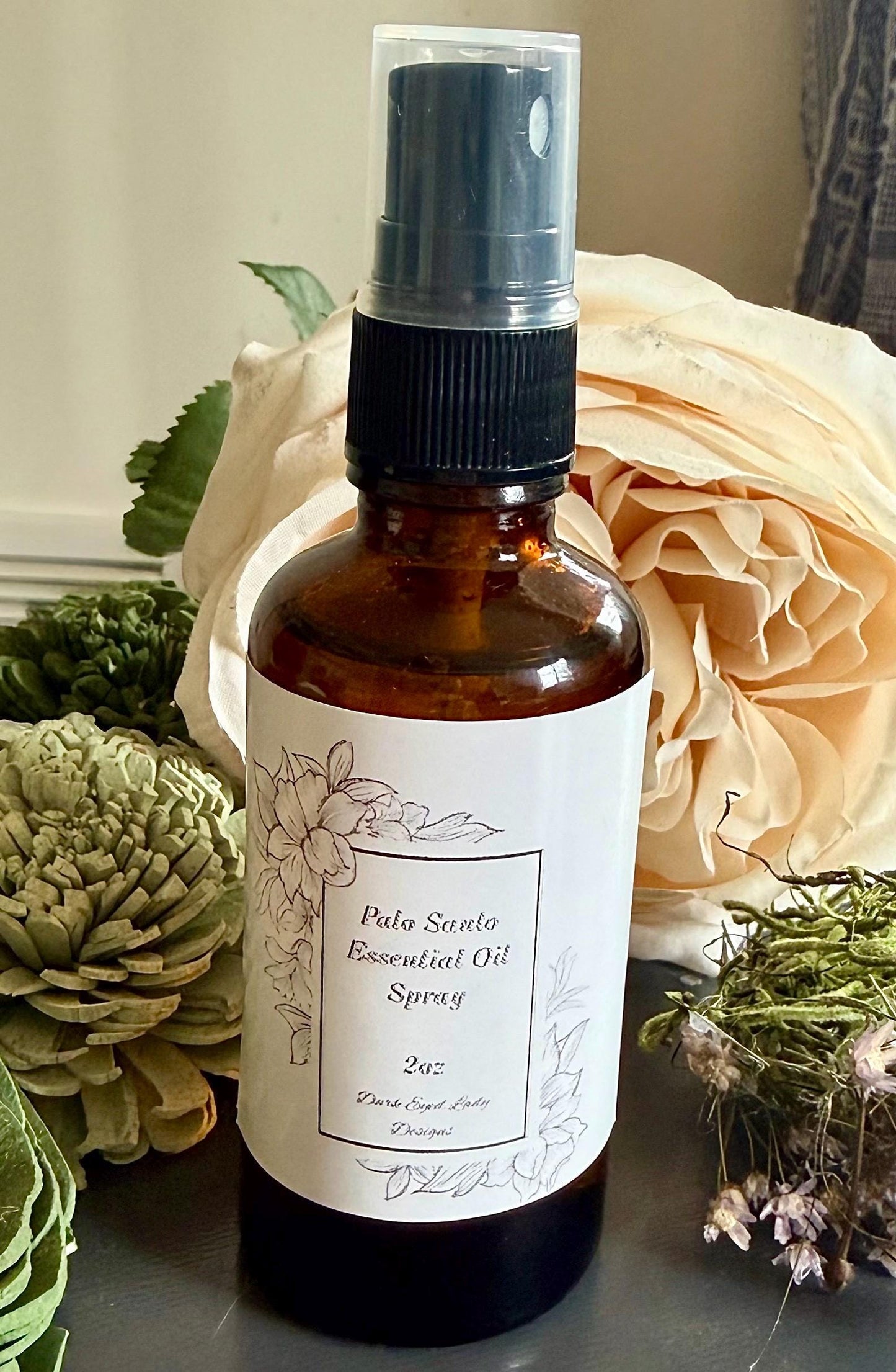 Palo Santo Essential Oil Spray for Ritual Use and Sacred Spaces.