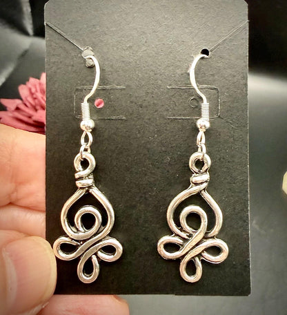 Celtic Knot Earrings with Sterling Silver Hooks.