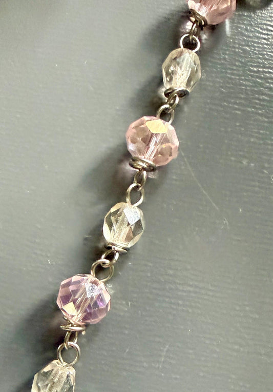 Opalite Handmade Pendulum with Crystal Glass Beads.