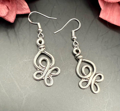 Celtic Knot Earrings with Sterling Silver Hooks.