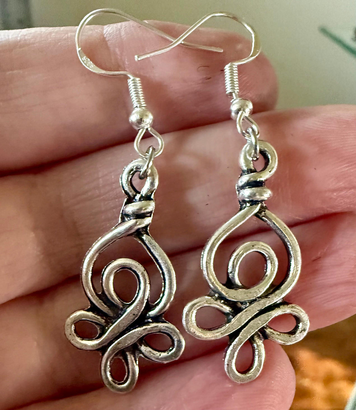 Celtic Knot Earrings with Sterling Silver Hooks.