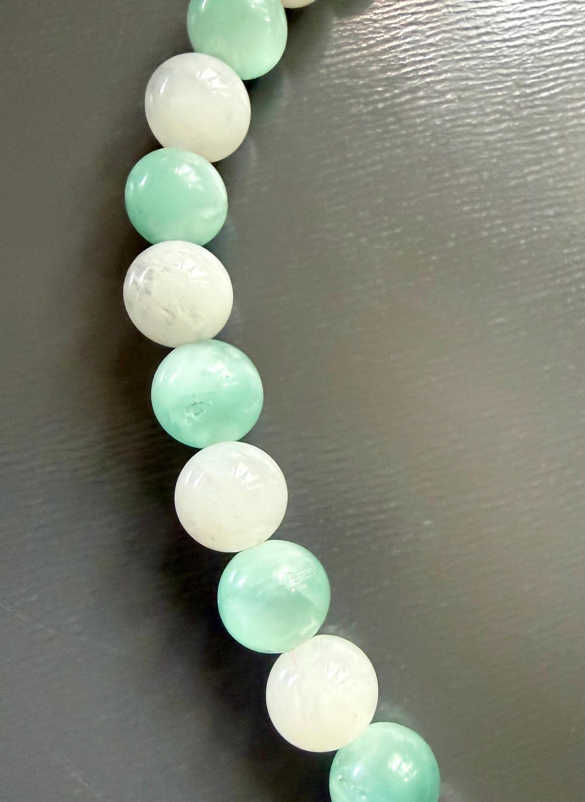 Mala Inspired Witch or Pagan Prayer Beads with Angelite and Moonstone.