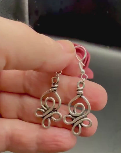 Celtic Knot Earrings with Sterling Silver Hooks.