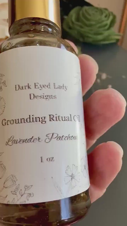 Grounding Ritual Anointing Oil with Essential Oils, Herbs.